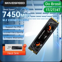 MOVESPEED 7450 MB/s SSD NVMe M.2 2280 4 TB 2 TB 1 TB interne Solid-State-Festplatte M2 PCIe 4.0x4 2280 SSD-Laufwerk für PS5 Laptop PC