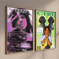 European and American Popular Female Star Pop Singer Sza Personal Photo Music Album Cover Poster Retro Home Decor Gift Wall Art