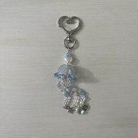 handmade blue jellyfish keychain handmade Cute Y2K