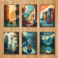 Banff Canada Travel Poster Canada Banff National Park Wall Art Print Banff Canada Landscape Canvas Painting Home Bedroom Decor