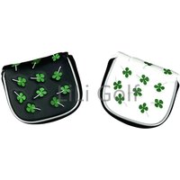 golf Lucky Shamrock Heel Shaft Mallet Cover Square Mallet Putter Cover Headcover Magnetic for Scotty Cameron Taylormade PING