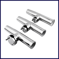 PowerMarine 1PCS Stainless Steel Boat Fishing Rod Holder 360 Degrees Rotation Clamp-on Rail Adjustable 19-26mm/25-32mm/32-50mm