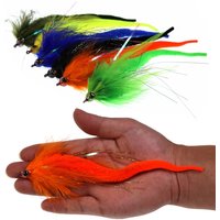 1/2PCS 8PCS 2/0 Dragon Tails Pike Streamers Bass Pike Muskie Fishing Lure Fly Saltwater Baitfish Big Fishing Dragontail Flies