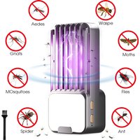 Electric Mosquito Trap USB 3 Adjustable Modes Plug-in Bug Zapper Night Light Indoor Pest Control for Bedroom Kitchen