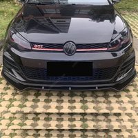 Dla Golf 7 7.5 GTI GTD GTE R R-Line 2012-2020 Maxton Style Gloss Black Splitter Przedniego Zderzaka Listwa Dyfuzor Zderzaka Spoiler Osłona
