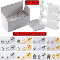 24PCS/Box Sterlised Disposable Ear Piercing Unit Cartilage Tragus Helix Piercing Gun NO PAIN Piercer Device Tool Machine