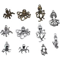 10pcs Octopus Charms For Jewelry Making Marine Life Sea Animal Charms DIY Crafts Making Findings