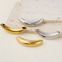 2pcs Chunky Bent Three-Dimensional Pendant DIY Rope Chain Necklace Findings Stainless Steel Pendants For Jewelry Making Supplies