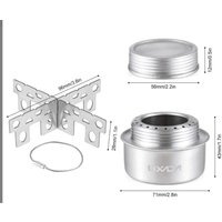 Kuchenka Kempingowa Przenośna Mini Aluminiowa Kuchenka Alkoholowa z Pokrywką Kemping Outdoor Wędrówki Plecak Gotowanie