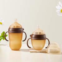 150/250ml Silicone Baby Bottle - Leak-Proof Wide Neck Feeding Bottle with Handle and Straw, Suitable as a Gift for Newborns