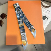 2025 Hot Fashion Decorative Handbag Handle Strap Bag Twill Silk Scarf Tied Bag Ribbon Long Streamer Women's Headband 5*90cm