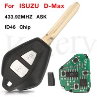 jingyuqin 2 Buttons 433.92MHz Smart Remote Car Key Fob For Isuzu D-Max Holden Colorado Auto Key Control Replacement