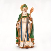 19cm Saint Patrick Resin Religious Statue Catholic Ornament Figurine Craft Decoration