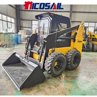 Nicosail JC25 Compact Skid Steer Loader 380kg Rated Load Multi-Attach CE EPA for Farm Garden Digging Grading