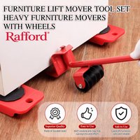 RaffordHeavy Duty Furniture Moving Kit - 5pc Roller Set for Effortless Lifting & Gliding