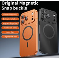 Luxuriöse Aluminium-Magnet-Handyhülle für iPhone 12 13 14 15 16 17 18 Pro Max Plus mit Air Lens Glasschutz und Metall-Handyabdeckung
