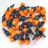 180° 360° 0-80L/h Adjustable Mist Spray Nozzle 1/4" 4/7mm Connector Irrigation Supplie Micro Watering for Lawn Farm Greenhouse