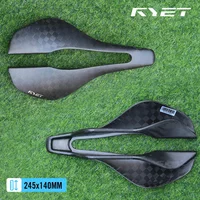 RYET 105g Cycling Saddle 7x9mm Full Carbon Oval Rail 245x140mm Bicycle Cushion for Triathlon Road MTB Gravel Bike Bicycle Parts