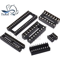 10PCS IC Sockets DIP6 DIP8 DIP14 DIP16 DIP18 DIP20 DIP28 DIP40 2.54mm Connector 8 14 16 18 20 24 28 40 Pin DIP Socket Chips Base