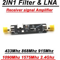 SAW BPF Filter & LNA Low Noise Amplifier RF signal 433Mhz 868Mhz 915Mhz 1090Mhz 1.5G 2.4Ghz WIFI LORA SDR ADS-B Helium Miner