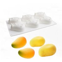 3D Mango-Designed Silicone Cake Mold – Food-Grade Bakeware for Fruit Mousse, Desserts, and Party Pastries
