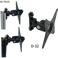 【AUW】Wall Mount Monitor Bracket Button Box VESA Mount 100 Mm 75mm 50mm 2 Axis Adjustable Button Box Mounting Sim Rig Upgrade