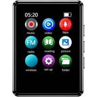MP3/MP4 FM Radio Recorder Compatible with Bluetooth Digital Audio Player Built in Speaker 128GB 1.77 Inch for Daily Use