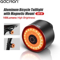 Gaciron W15A Bike Rear Light 100lm High Brightness with Brake Sensor Aluminum Alloy Magnetic Bicycle Saddle Taillight Waterproof