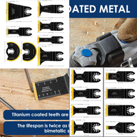 Bimetal Titanium Coated Oscillating Saw Blade for Cutting Soft Metal and Wood Plastic Multi Tool Saw Blade