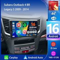 Android 16 Carplay Car Radio Multimedia Player For Subaru Outback 4 BR Legacy 5 2009 - 2014 Auto Autoradio Stereo 2din Head Unit