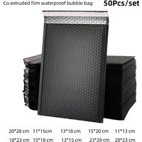 50PCS/Lot Black Foam Envelope Bags Self Seal Bubble Mailers Padded Envelopes Gift Bubble Mailing Bag Shipping Packages Bag
