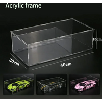 Transparent Acrylic Figure Display Cabinet, Dust Protection Storage Box for Toy, 1:14Car Model, Art, DIY Crafts Storage and Disp