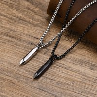 Nail Style Pendant Necklace for Men Stainless Steel Geometric Hexagonal Irregular Hip Hop Punk Chain Collar Party Gift for Male