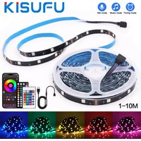 USB Power RGB LED Strip 5050 DC5V 30LEDs/M Bluetooth APP 24/44Keys Remote Control LED Ribbon Tape Car TV Room Backlight 1-10M