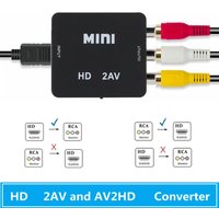 HDTV to RCA Converter 1080 RCA AV to HDTV HDMI-compatible Adapter Video Composite Converter HDTV Switch Support NTSC PAL HDTV2AV