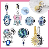925 Sterling Silver Pink Wing Angel Charms Beads Fit Original Bracelets Bag Keychain Charms Beads Pendant Diy Women Jewelry Gift