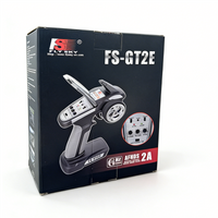 Flysky FS-GT2E 2.4G 2-Channel RC Transmitter with A3 3CH Receiver, 250m Range, Low Voltage Alarm, PPM Output, for RC Car/Boat