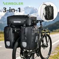 NEWBOLER 3 IN 1 Mutifunctional Bike Rear Bag Waterproof Bike Shoulder Bag Bike Saddlebag Cargo Rack Pannier Bicycle Accessories