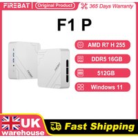 FIREBAT F1 P Mini PC 16GB/24GB LPDDR5 5600MHz 512GB/1TB SSD AMD Ryzen 7 H 255 Win11 Pro Wi-Fi 6 USB4.0 BT5.2 Gaming Desktop Mini Computer
