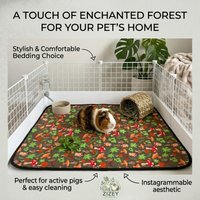 Forest Hamster Cage Mat Reusable Rabbit Pee Pad Washable Bunny Bedding Easy Clean Guinea Pig Liner Soft Cushion Small Animal