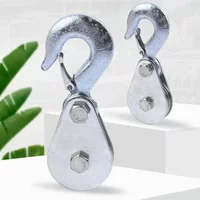 Electric Winch Hook Lifting Pulley High Strength Steel Wheel Lifting Rope Pulley Block Hook