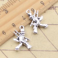 10pcs Charms Worker Workman 20x15mm Tibetan Silver Color Pendants Antique Jewelry Making DIY Handmade Craft