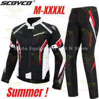 Summer Ventilated Mesh Motorcycle Jacket Pants Suit Lightweight Protective Riding Gear for Urban Street Motorbike