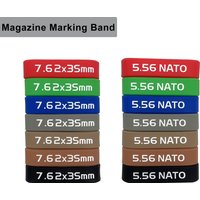 6 Pack Magazine Marking Bands 5.56 Nato 7.62x35mm 300 ACC Blackout Magazine Caliber Identification
