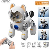 New Y14 RC AI Smart RC Robot Dog Toys Voice Command Programmable With Singing and Dancing Remote Control Toy Best Gift for Kids