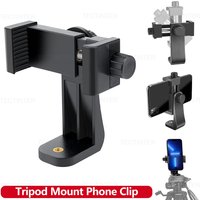Tripod Mount Universal 360 Degree for Mobile Phone Clip with 1/4" Screw Holes Holder Desk Tripod Adapter Support for Cell Phone