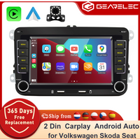GEARELEC 2 Din Radio Samochodowe Android 14 Odtwarzacz Multimedialny GPS WiFi Carplay Dla Volkswagen Skoda Octavia Golf 5 6 Touran Passat Polo Jetta