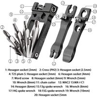 AliExpress NONE OFFBONDAGE Mountain Bicycle Tools Sets Bike Bicycle Repair Tools Kit Hex Spoke Wrench Mountain Cycle Screwdriver Tool 16 In 1