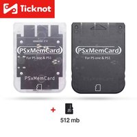 TicKnot PSxMemCard PSX Memory Card Save Data Game Card For PlayStation PS1 PS One Game Console Support MicroSD Card