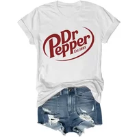 1885 T-Shirt Pepper Soda Lover Dr Pepper Shirt Women's Harajuku Sleeve Casual Women's T-shirt Clothing Street Aesthetic Clothes